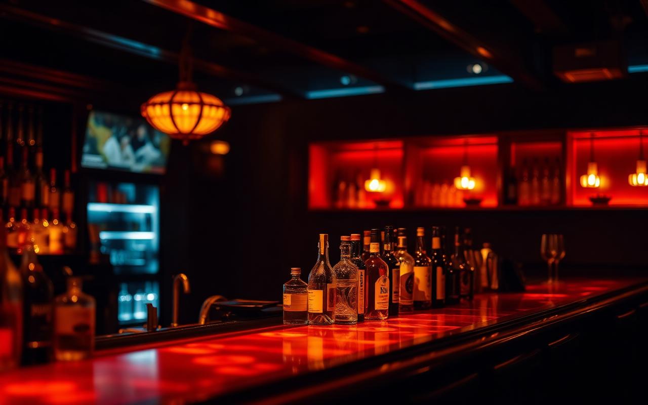 Nightclub bar counter
